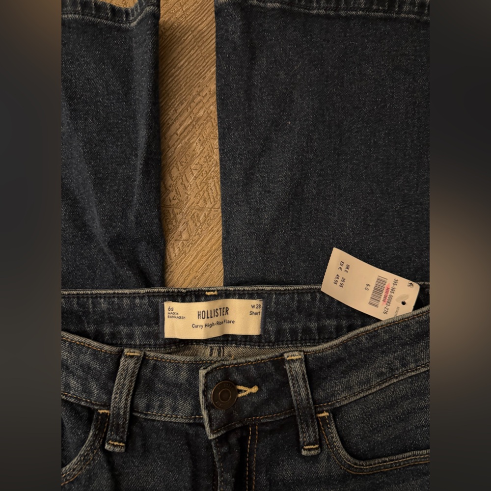 Hollister Curvy High-rise Flare Leg Dark Blue Jeans Women's Size 6S